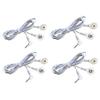 4PCS Replacement TENS Lead Wires 2.5mm Plug to 3.5 mm Snap Replace Cable Lead Wires for TENS Unit Physiotherapy Machine view 1