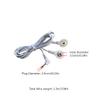 4PCS Replacement TENS Lead Wires 2.5mm Plug to 3.5 mm Snap Replace Cable Lead Wires for TENS Unit Physiotherapy Machine view 2