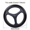 16 Inch Manual Wheelchair Accessories Rear Wheel, Non-Pneumatic Solid Tire, Bearing 12mm(1/2inch), 1 Pair view 2