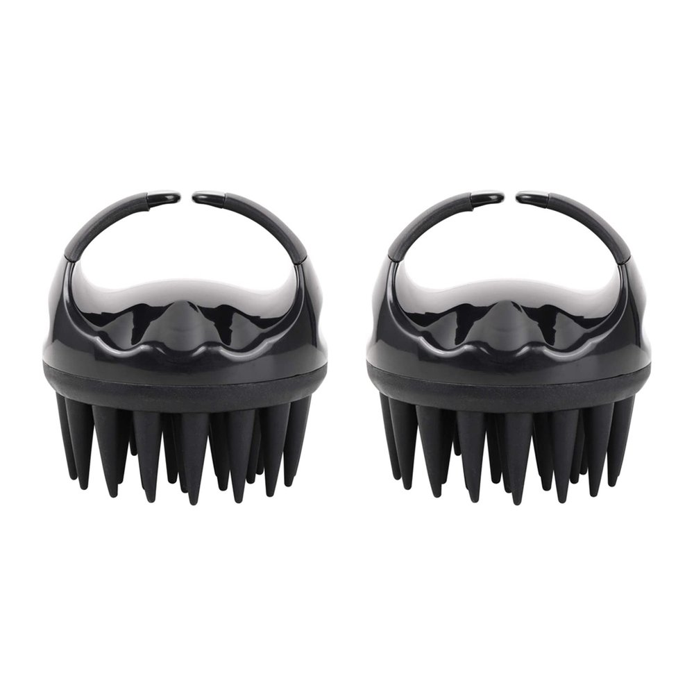 2X Silicone Hair Scalp Shampoo Massage Brush Shower Head Massager Hair Scrubber for Dandruff
