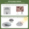 Grantop Midge Head Net Hat, Grey Nylon Mosquito Head Net with Hat, Portable Face Net Mesh with Hat for Outdoor Hiking Camping Climbing Fishing and Walking(Light Grey) (FWM-X01) view 4