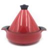 Braiser Pan Healthy Pot Clay Pot for braising, Hand Cooking Earthenware Pot, Ceramic Pot with red lid (Red 1.58Quart) view 1