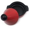 Braiser Pan Healthy Pot Clay Pot for braising, Hand Cooking Earthenware Pot, Ceramic Pot with red lid (Red 1.58Quart) view 2