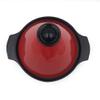 Braiser Pan Healthy Pot Clay Pot for braising, Hand Cooking Earthenware Pot, Ceramic Pot with red lid (Red 1.58Quart) view 3