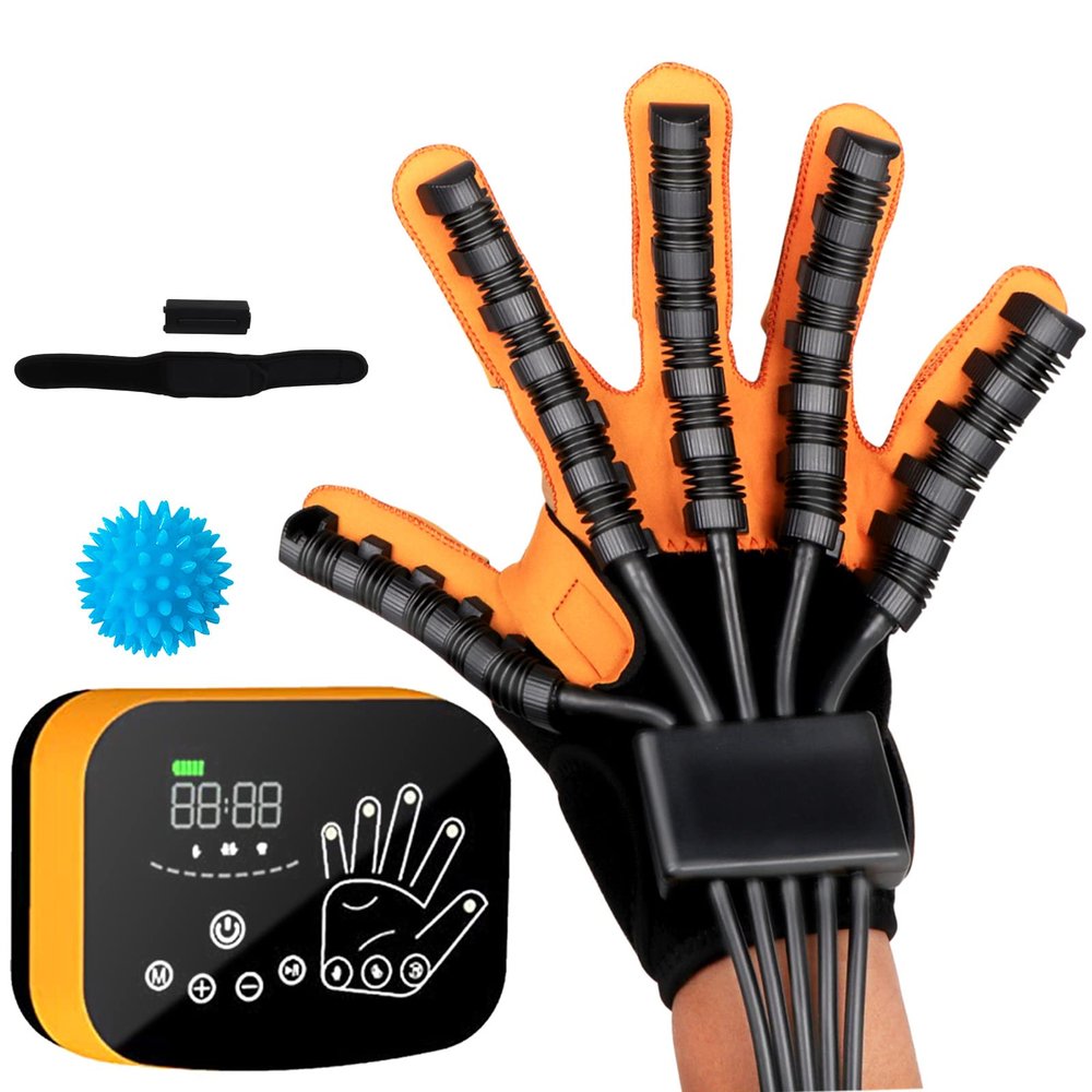 ZTGOJ New Vision Rehabilitation Robot Gloves Stroke Recovery, Arthritis Pain Relief, Hemiplegia Finger Hand Exercisers Therapy Equipment (Right Hand-S)