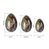 Drilled Yoni Egg Set Dragon Bloodstone Natural Jade Eggs Kegel Exerciser Balls,with Box view 3