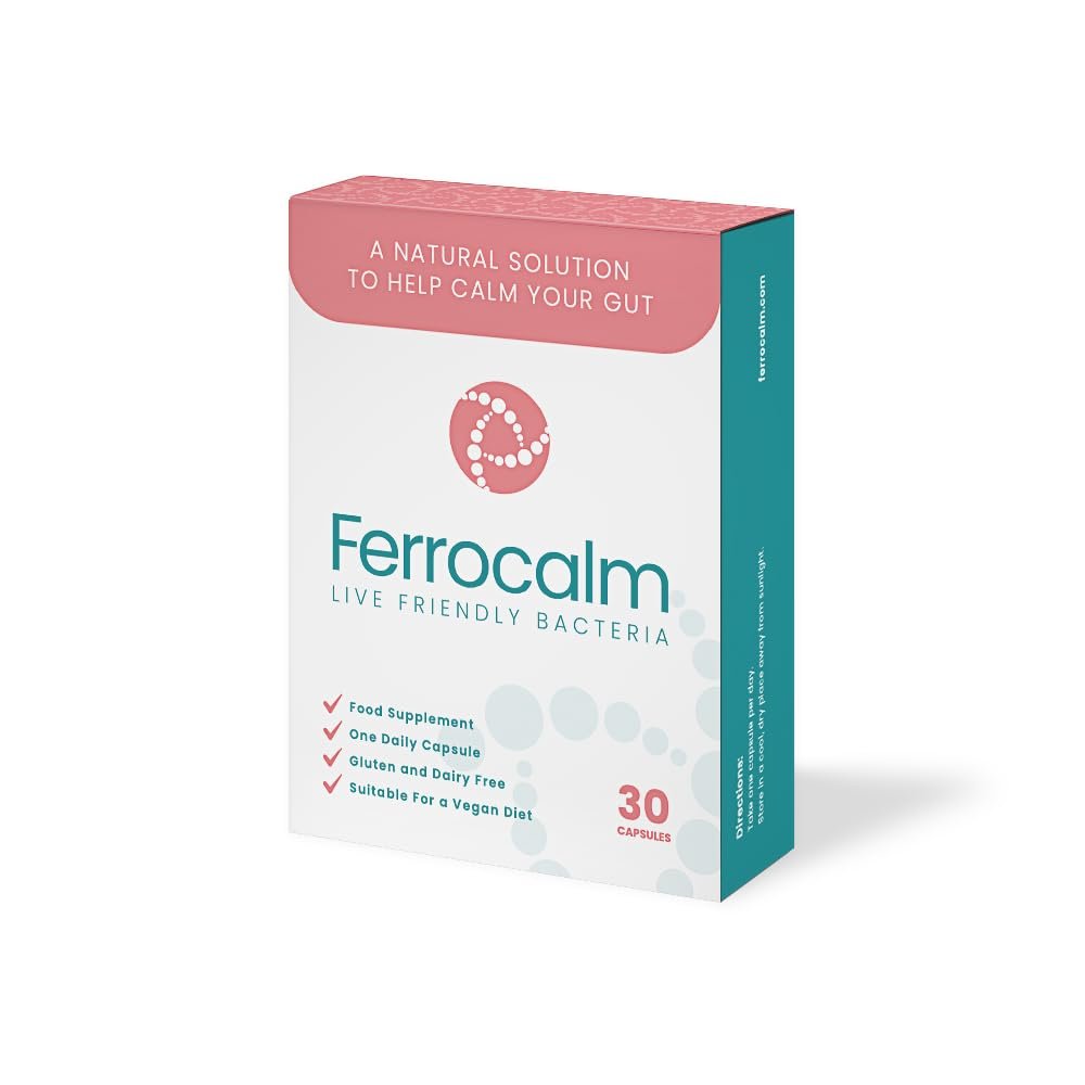Ferrocalm - A Natural Solution to Help Calm Your Gut, 30 Capsules, one month's Supply
