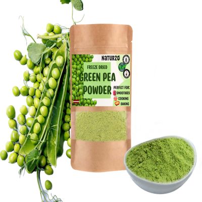 Freeze Dried Green Pea Powder Gluten Free Flour Protein Without additives, preservatives or Added Sugar. for Smoothies, Vegan Recipes, Baking (200g)