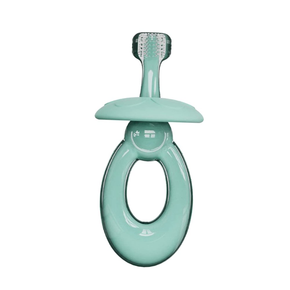 TOYANDONA Children's Silicone Toothbrush Toddler Brush 3D Mushroom Gentle Cleaning Safe for Sensitive Gums Easy to Grip