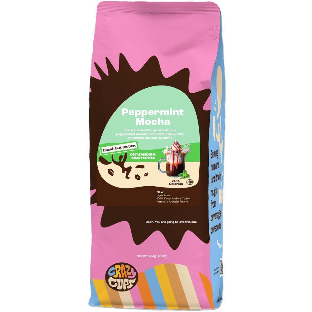 Crazy Cups DECAF Peppermint Mocha 10 Oz