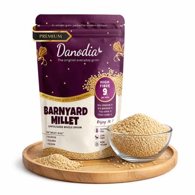 Danodia Foods Barnyard Millet () 950G, Supreme Grade | Rich in Protein, Fiber, Vitamins | Non-GMO, Gluten Free Diet, Ideal for Sugar Patients | 100% Unpolished, Best Of Indian Millets
