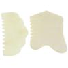 FRCOLOR 2pcs Jade Comb Gua Sha Scraper for Scalp Exfoliating Massage Comb for Head Scratch Skin Face Jade Gua Sha Tool for Scalp Massage and Face Cleansing view 1
