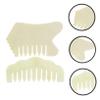 FRCOLOR 2pcs Jade Comb Gua Sha Scraper for Scalp Exfoliating Massage Comb for Head Scratch Skin Face Jade Gua Sha Tool for Scalp Massage and Face Cleansing view 3