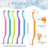 6 Pieces 2-in-1 Toothbrush with Interdental and Wisdom Teeth Brush Heads for Comprehensive Oral Care, Soft Single Interdental Brushes Between Teeth Wisdom Toothbrush for Braces view 2
