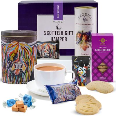 Hatties Gifts Scottish Afternoon Tea Hamper, Highland Food Hamper