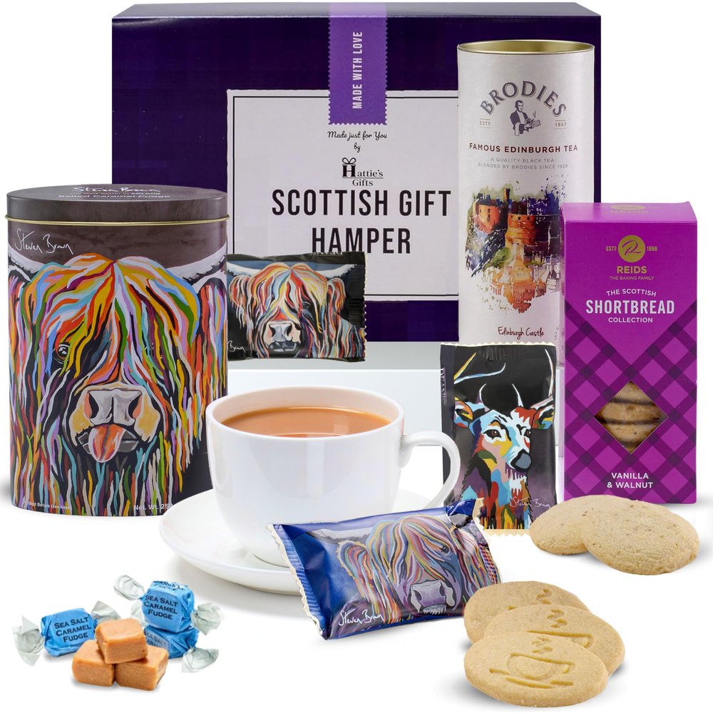 Hatties Gifts Scottish Afternoon Tea Hamper, Highland Food Hamper