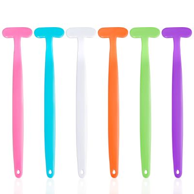 6 Pack Tongue Scraper, Plastic Tongue Cleaner Brush for Adults Tongue Scrubber for Better Breath Dental Oral Care Supplies