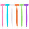 6 Pack Tongue Scraper, Plastic Tongue Cleaner Brush for Adults Tongue Scrubber for Better Breath Dental Oral Care Supplies view 1