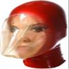 Seamless Breath Control Hood Breath Play Latex Mask Suffocating Gummy Rubber,Transparent,XX-Large view 3