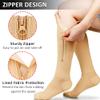 Ailaka 15-20 mmHg Zipper Compression Socks for Women Men, Closed Toe Support Graduated Medical Varicose Veins Hosiery, Perfect for Athletics, Running, Flight Travel, Support, Edema, Pregnancy view 3