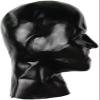 Anatomical Latex Mask Heavy Rubber Hood Lined with Red Mouth Sheath Tongue and Nose Tube,Black-Men,One Size view 3