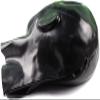 Anatomical Latex Mask Heavy Rubber Hood Lined with Red Mouth Sheath Tongue and Nose Tube,Black-Men,One Size view 4