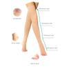 Compression Socks 21-32mmHg Medical varicose Veins Compression Socks Stockings for Women Comfortable Breathable - Open Toe Opaque, Beige (XL) view 2