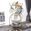European Ceramic Flower Tea Set Set Afternoon Tea Heated Glass Flower Teapot Flower Tea Cup Gift Box view 4