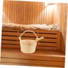 Alipis Classic Wooden Sauna Bucket and Wooden Ladle Set Plastic Liner for Sauna and Steam Room Use Practical Wood Barrel Bath Accessory for Water Pouring and Showering view 4