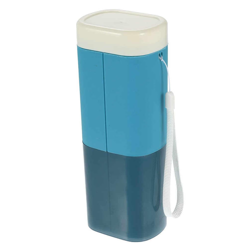 VOCOSTE Large Capacity Toothbrush Case, PP PE, Blue Beige, 7.87"x3.07"x2.28"