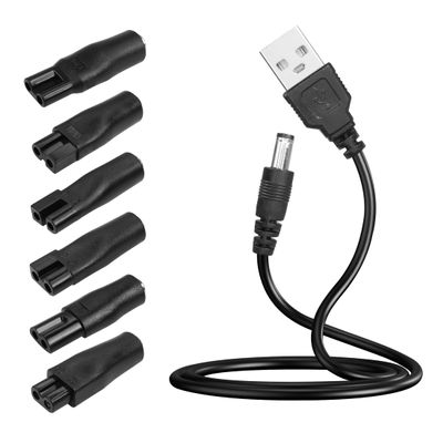 YAODHAOD 5V USB Shaver Charger Cable for 5V Shaver,One Blade Charging Cable Compatible with Philips Norelco HQ8505 5000/7000 QP2620 Philips, Whale, Kemei, Babybliss etc