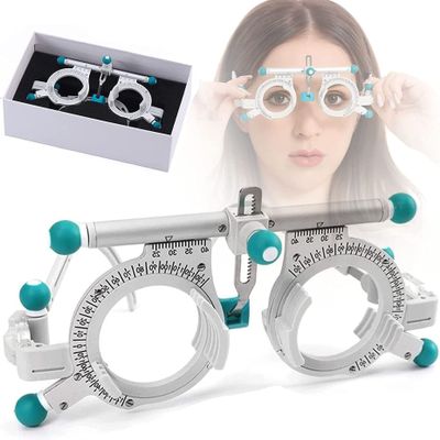 Alloy Optometry Frame,Eye Test Glasses Optical Trial Optician Accessories, PD 48~80mm Eye Optometry Optician for Eyeglasses Shop,50g Ultralight Optometry Test Lens Titanium Optical Test Eyepiece