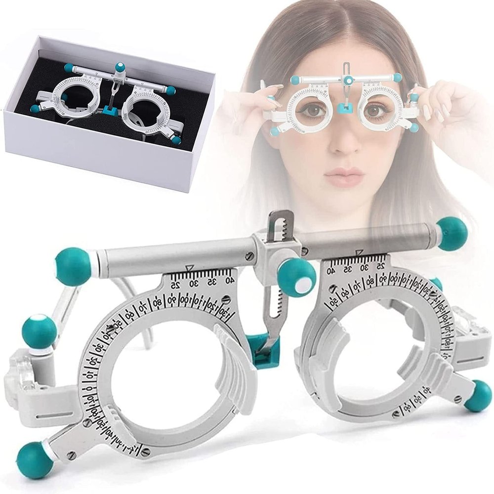 Alloy Optometry Frame,Eye Test Glasses Optical Trial Optician Accessories, PD 48~80mm Eye Optometry Optician for Eyeglasses Shop,50g Ultralight Optometry Test Lens Titanium Optical Test Eyepiece