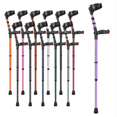 Ossenberg Comfort Grip Closed Cuff Double Adjustable Crutch Purple - Right Handed | Height Adjustable Elbow Crutch for Men Women Adults Arthritis Comfort Anatomic Handle Forearm Ergonomic