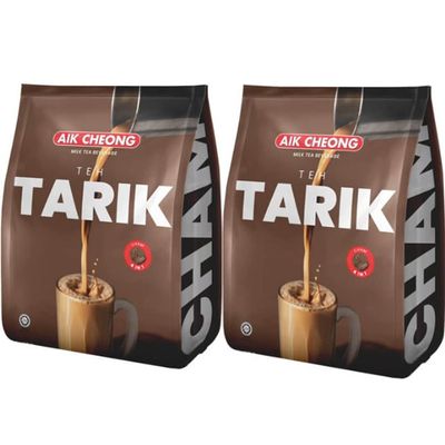 Aik Cheong Teh Tarik Combo 4 in 1 Cham (12 sachets x 38g) 456g, Packs of 2, by Food Sanctuary