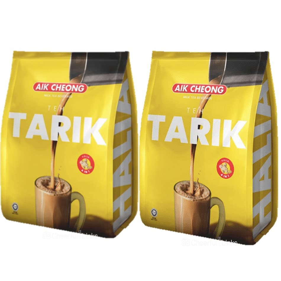 Aik Cheong Instant Ginger Teh Tarik Milk Tea 4 in 1 (12 sachets x 38g) 456g, Packs of 2, by Food Sanctuary