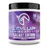 LevlUp Galaxy Edition Gaming Booster, Energy Drink Powder for Gamers with Taurine, Caffeine, L-Tyrosine and Vitamin B12, Sparkling Glow, Aai, Blueberry and Pomegranate Flavour, 320 g, 40 Servings view 1