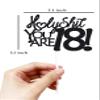 18 Birthday Cake Toppers-Black Glitter, Funny 18th Cake Topper for Men,18 Cake Topper For Women, 18th birthday decorations,18th Birthday Cake Topper Eighteen view 2