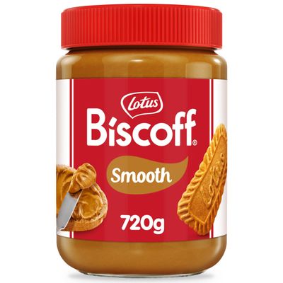 Biscoff - Sweet spread - Smooth - Caramelised biscuit flavour - Vegan - Nut free - No colours or added flavours - Plastic Jar - 720g