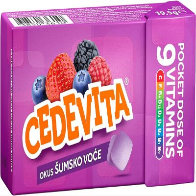 Cedevita Multivitamin Healthy and Sweet Gummies with 9 Essential Vitamins - A Pocket Full of Immune System Booster Vitamins (Berry)