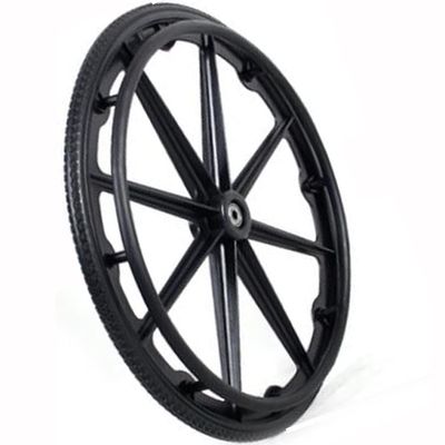 DIBAKO 22inch Wheelchair Replacement Wheel, 24 X 1 3/8 Wheelchair Rear Wheel Accessories, Solid Tire Wheel Replacement Parts For Wheelchair, Non-Inflatable, Bearing: 12mm (Color : 1pcs, Size : 24inc