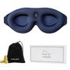 100% Blackout Sleep Mask Most Comfortable Contoured Eye Cups and Nose Covering for Women Men, ALASKA BEAR 3D Pillowy Soft Light Blocking Eye Mask 0 Pressure on Eyelids & Eyelashes (Haze Blue) view 1