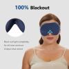 100% Blackout Sleep Mask Most Comfortable Contoured Eye Cups and Nose Covering for Women Men, ALASKA BEAR 3D Pillowy Soft Light Blocking Eye Mask 0 Pressure on Eyelids & Eyelashes (Haze Blue) view 3