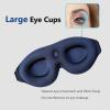 100% Blackout Sleep Mask Most Comfortable Contoured Eye Cups and Nose Covering for Women Men, ALASKA BEAR 3D Pillowy Soft Light Blocking Eye Mask 0 Pressure on Eyelids & Eyelashes (Haze Blue) view 4
