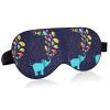 Turquoise Tiny Elephant Colorful Spraying Water Drops Eye Masks Cover Blocks Light Sleep Mask Shade Cover Blindfold Relaxing Eyeshade Cover with Adjustable Head Strap for Men Women Kids view 1