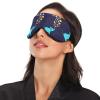 Turquoise Tiny Elephant Colorful Spraying Water Drops Eye Masks Cover Blocks Light Sleep Mask Shade Cover Blindfold Relaxing Eyeshade Cover with Adjustable Head Strap for Men Women Kids view 3