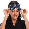 Turquoise Tiny Elephant Colorful Spraying Water Drops Eye Masks Cover Blocks Light Sleep Mask Shade Cover Blindfold Relaxing Eyeshade Cover with Adjustable Head Strap for Men Women Kids view 4