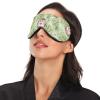 Baby Hedgehogs Seamless Green Leaves Eye Masks Cover Blocks Light Sleep Mask Shade Cover Blindfold Relaxing Eyeshade Cover with Adjustable Head Strap for Men Women Kids view 3