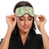 Baby Hedgehogs Seamless Green Leaves Eye Masks Cover Blocks Light Sleep Mask Shade Cover Blindfold Relaxing Eyeshade Cover with Adjustable Head Strap for Men Women Kids view 4