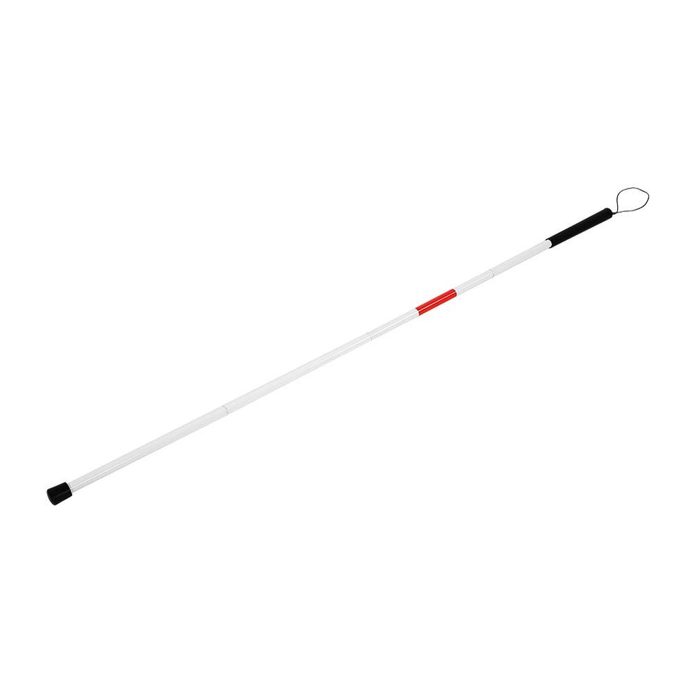 Folding Blind Cane, Reflective White Red Blind Walking Stick Aluminium Alloy Collapsible Mobility Cane, for the Vision Impaired and Blind Person Walking Aid Mobility Aid